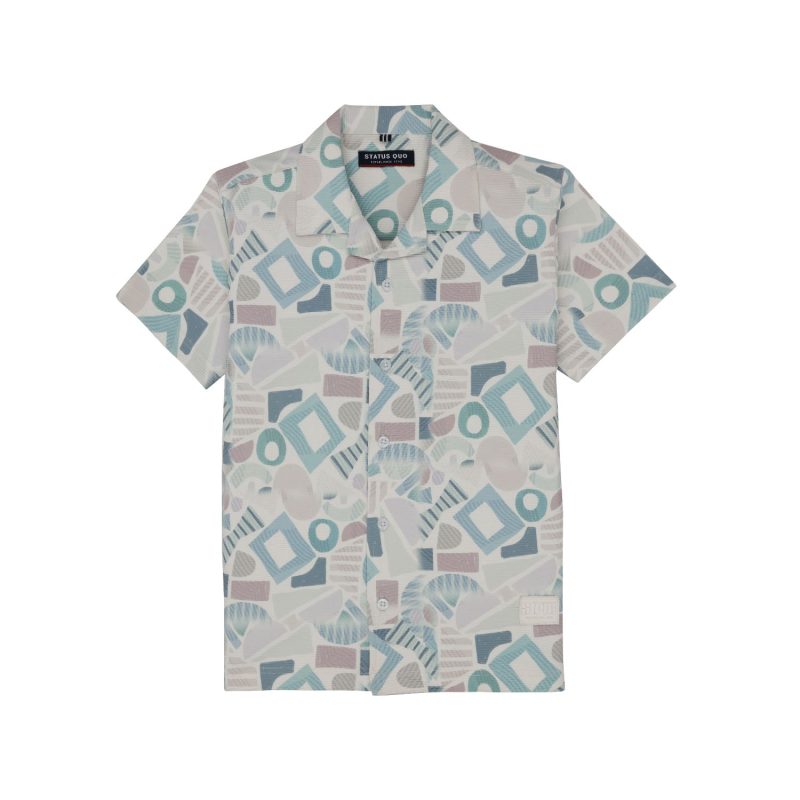 Status Quo Boys Printed Half Sleeves Regular Fit Shirt