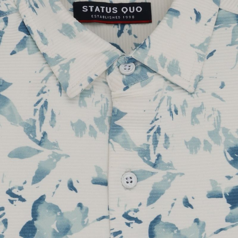 Status Quo Boys Graphic Print Collared Neck Half Sleeves Regular Fit Shirt