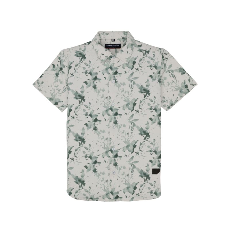 Status Quo Boys Graphic Print Collared Neck Half Sleeves Regular Fit Shirt