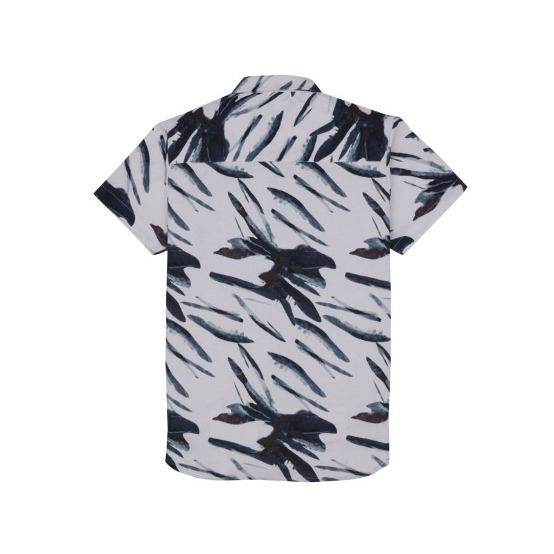Status Quo Boys Graphic Print Collared Neck Half Sleeves Regular Fit Shirt