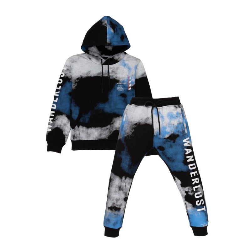 Status Quo Boys Printed Tracksuit With Hoodie