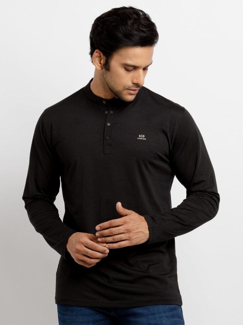 Mens Solid Regular Fit Polo