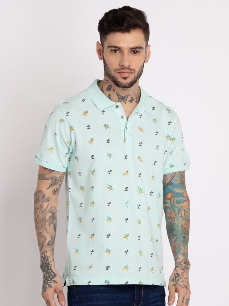 Status Quo Mens All Over Printed Polo T-Shirt