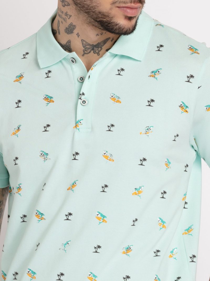 Status Quo Mens All Over Printed Polo T-Shirt