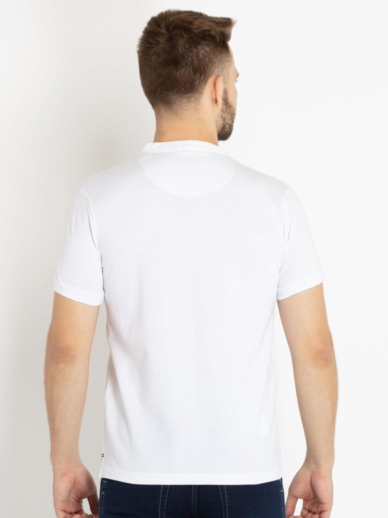 Mens Solid Henley Neck T-Shirt