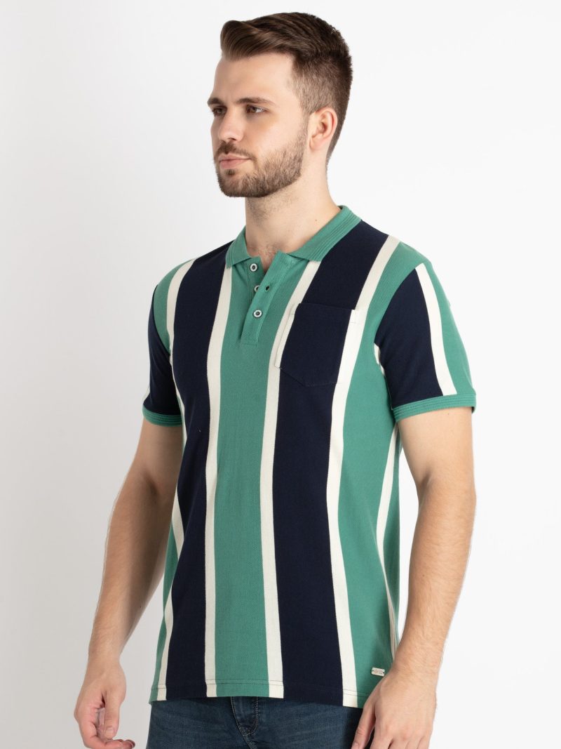 Status Quo Mens Striped Polo T-Shirt