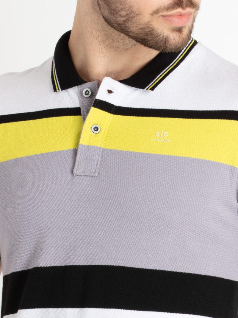 Mens Striped Polo T-Shirt