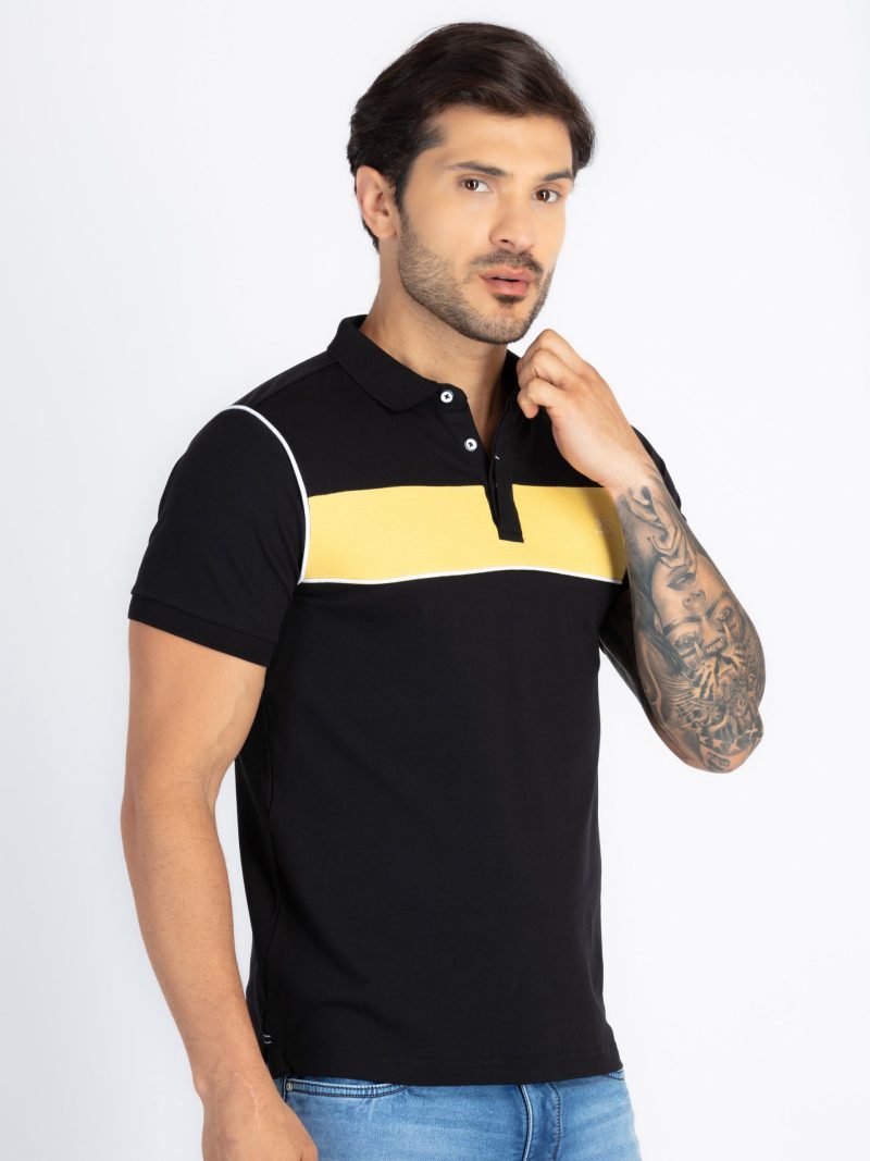 Mens Colourblock Polo T-Shirt