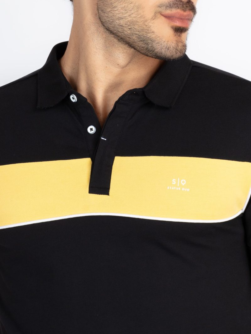 Mens Colourblock Polo T-Shirt
