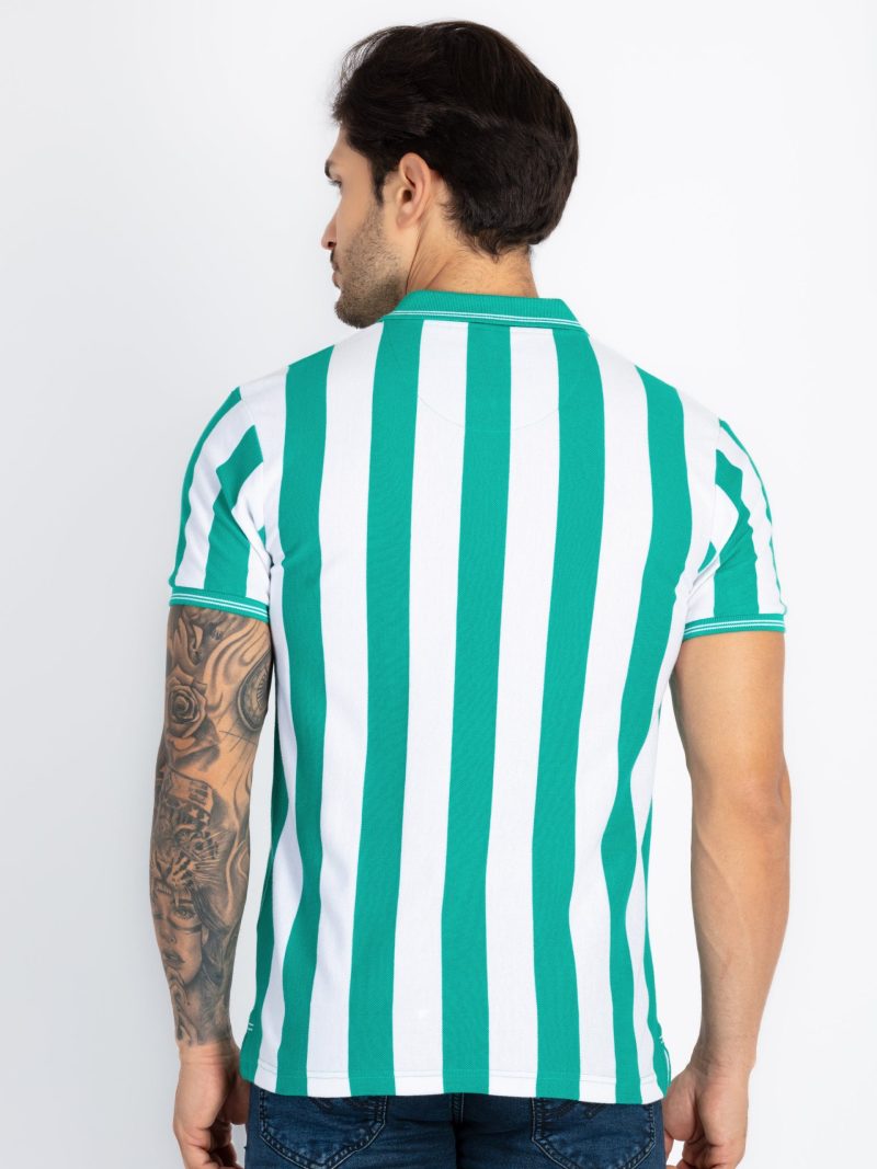 Status Quo Mens Striped Polo T-Shirt