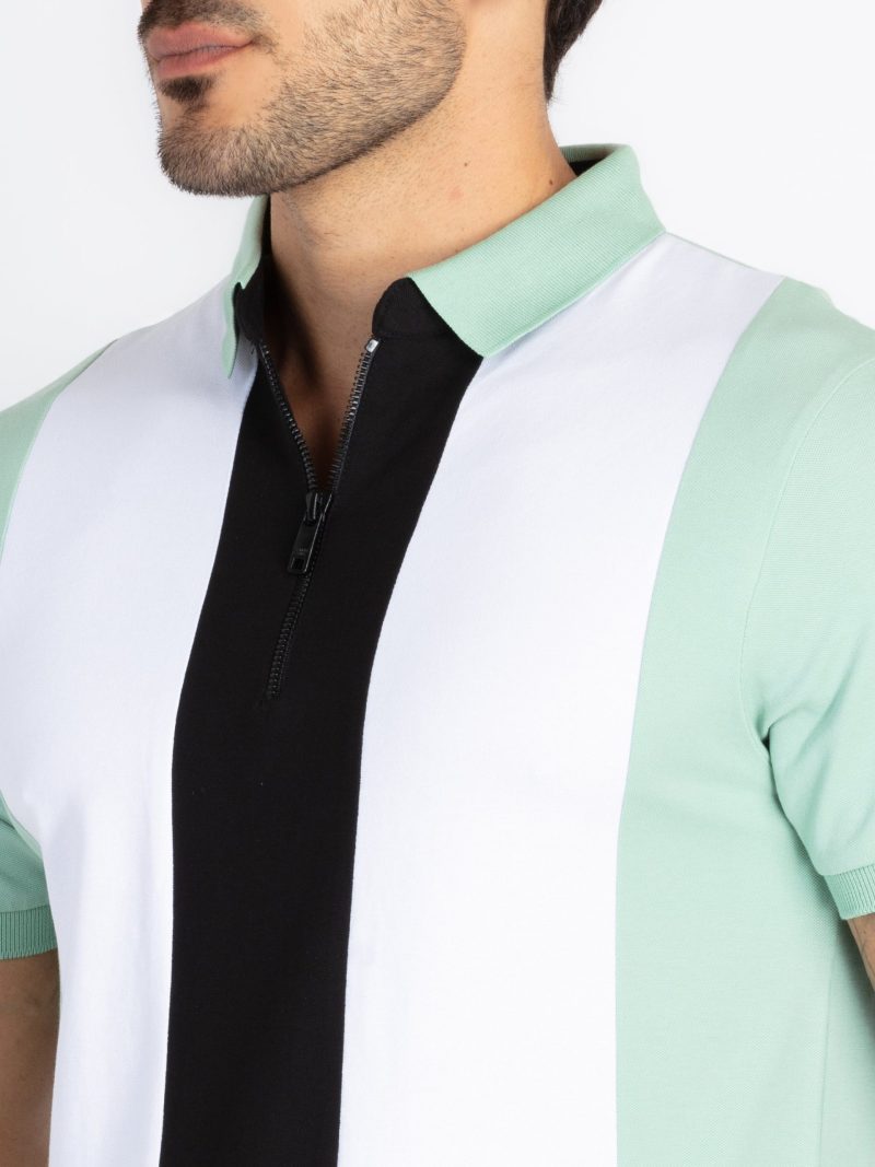 Mens Colourblock Polo T-Shirt