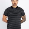 Status Quo Mens Striped Polo T-Shirt