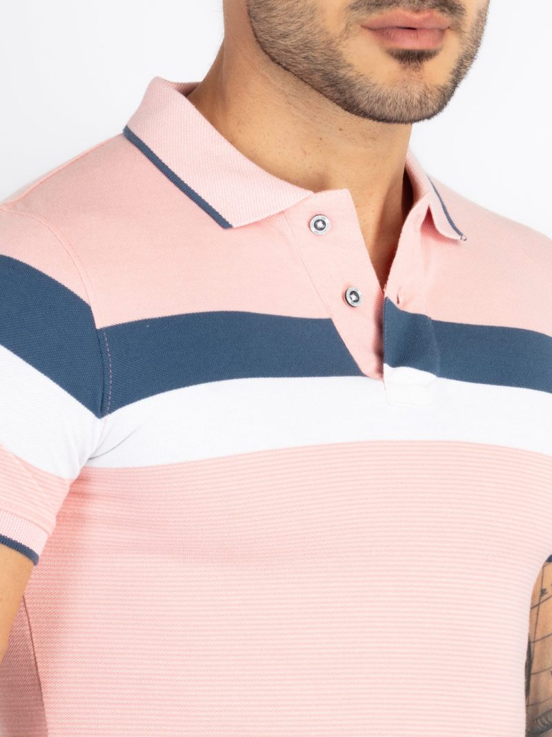 Mens Colourblock Polo T-Shirt