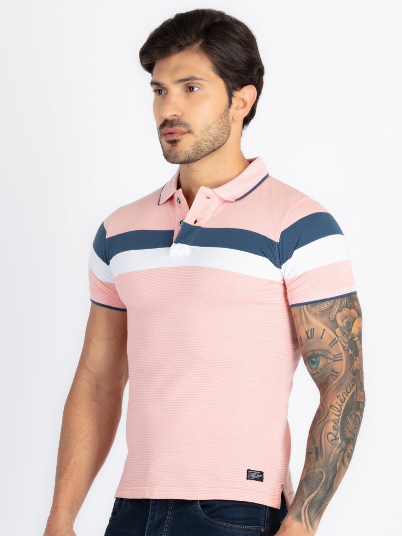Mens Colourblock Polo T-Shirt