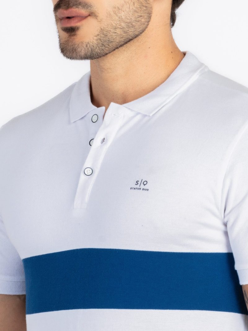 Mens Colourblock Polo T-Shirt