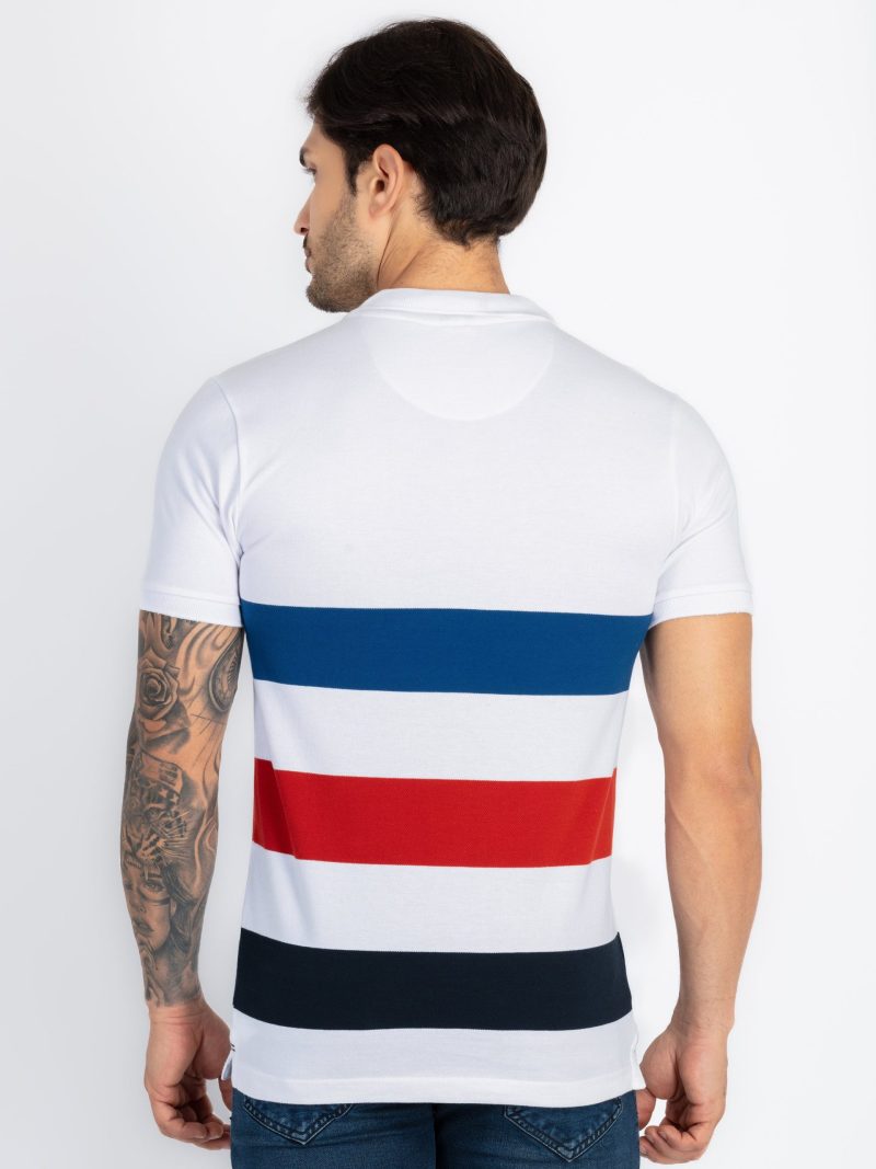 Mens Colourblock Polo T-Shirt