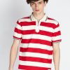 Status Quo Mens Horizontal Striped Polo T-Shirt