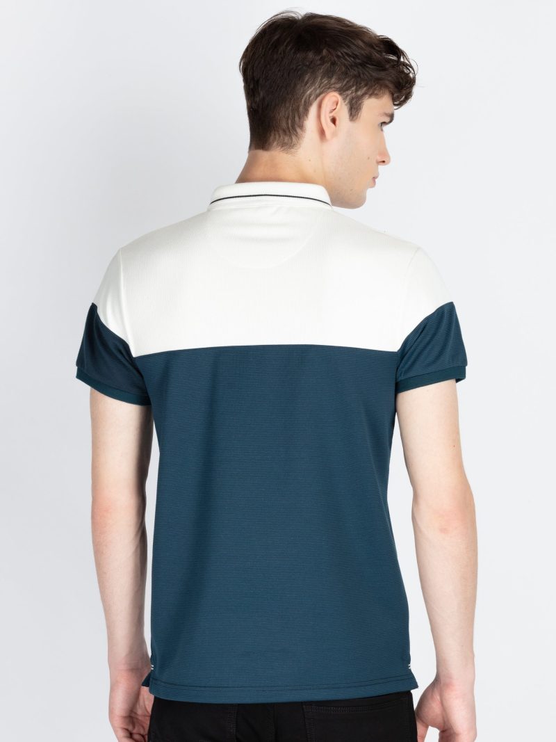 Status Quo Mens Colourblocked Polo Collar T-Shirt