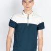 Status Quo Mens Colourblocked Polo Collar T-Shirt