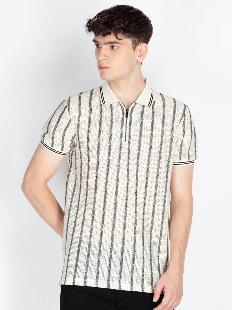 Mens Striped Polo T-Shirt