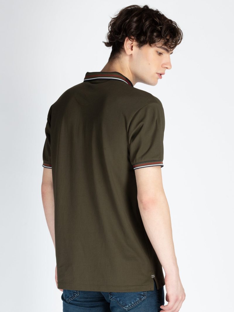 Mens Solid Regular Fit Polo T-Shirt