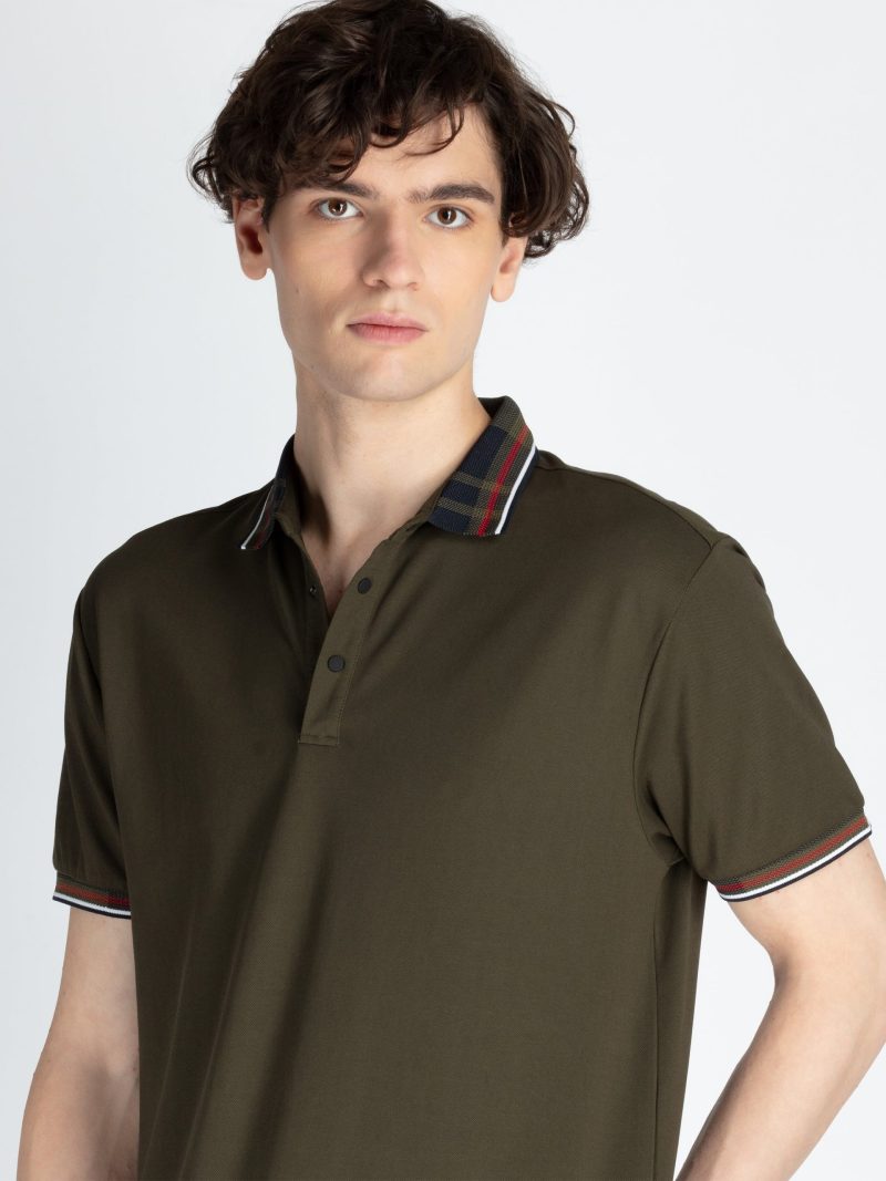 Mens Solid Regular Fit Polo T-Shirt