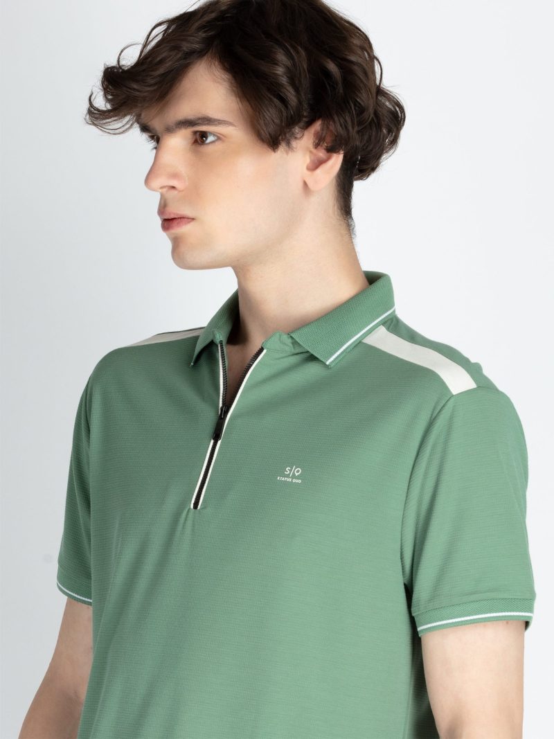 Mens Solid Regular Fit Polo T-Shirt