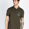 Mens Front & Back Printed Polo T-Shirt