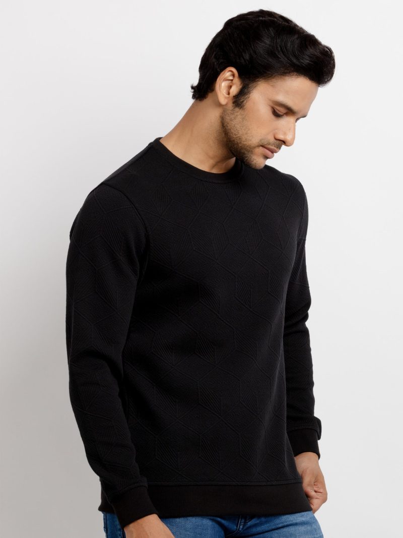 Mens Jacquard Lightweight Sweatshirt