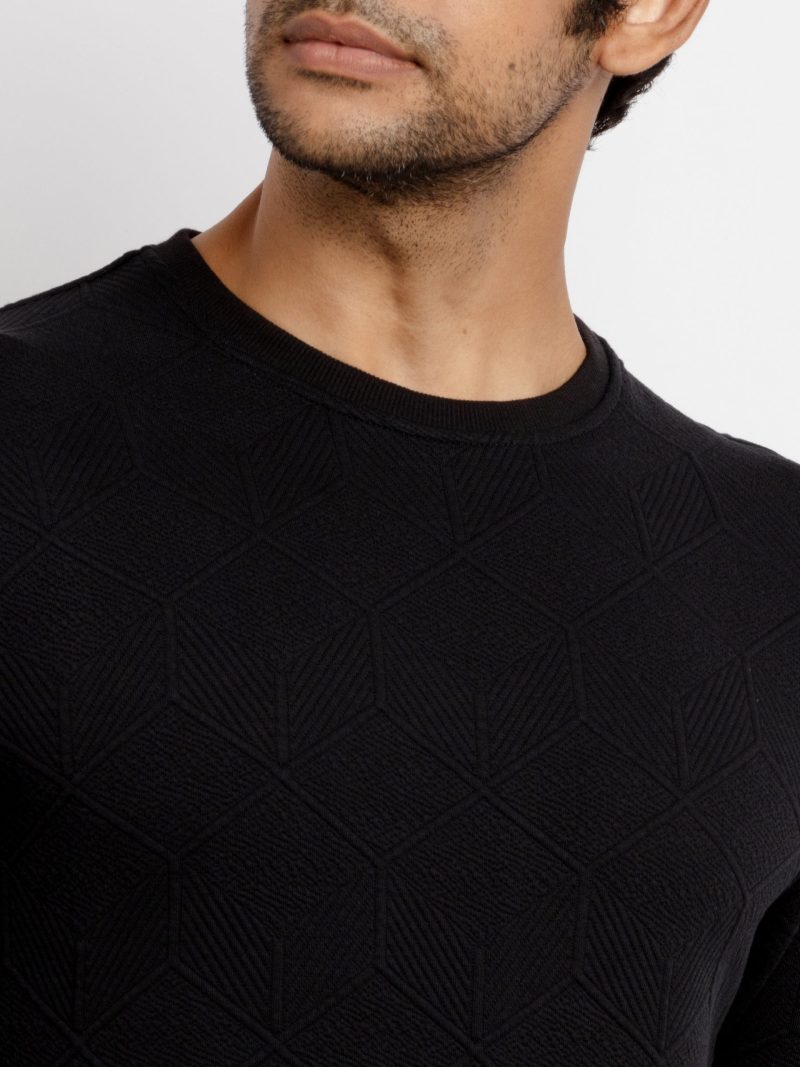 Mens Jacquard Lightweight Sweatshirt