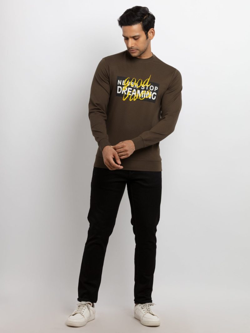 Mens Solid Sweatshirt