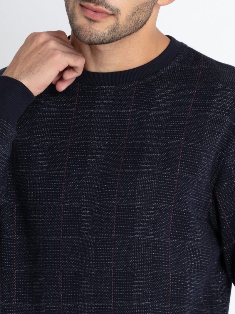 Mens Checkered Lightweight Sweatshirt