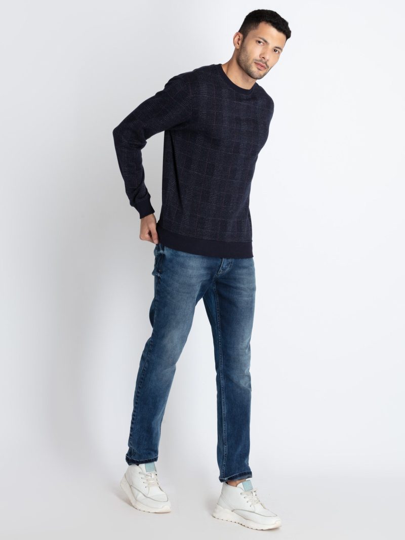 Mens Checkered Lightweight Sweatshirt