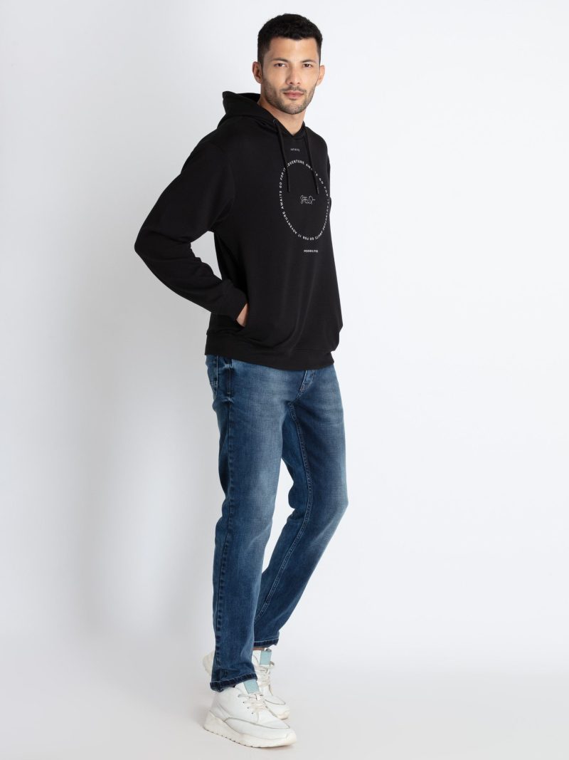 Mens Printed Hooded Lightweight Sweatshirt