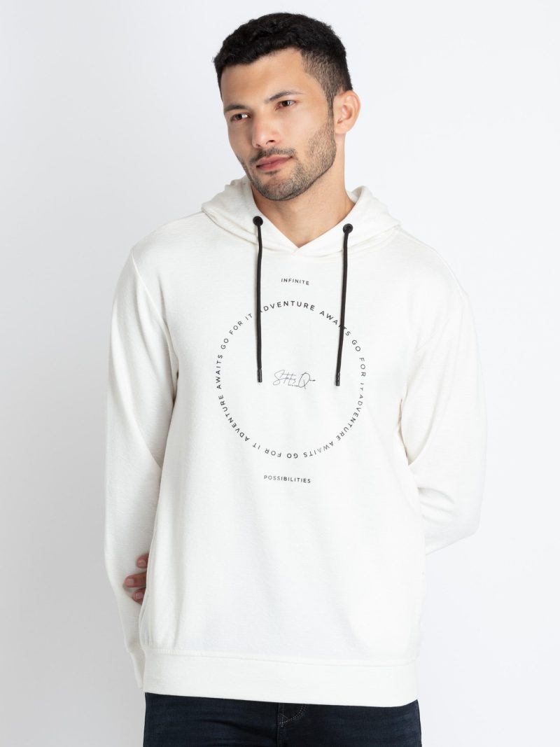 Mens Printed Hooded Lightweight Sweatshirt
