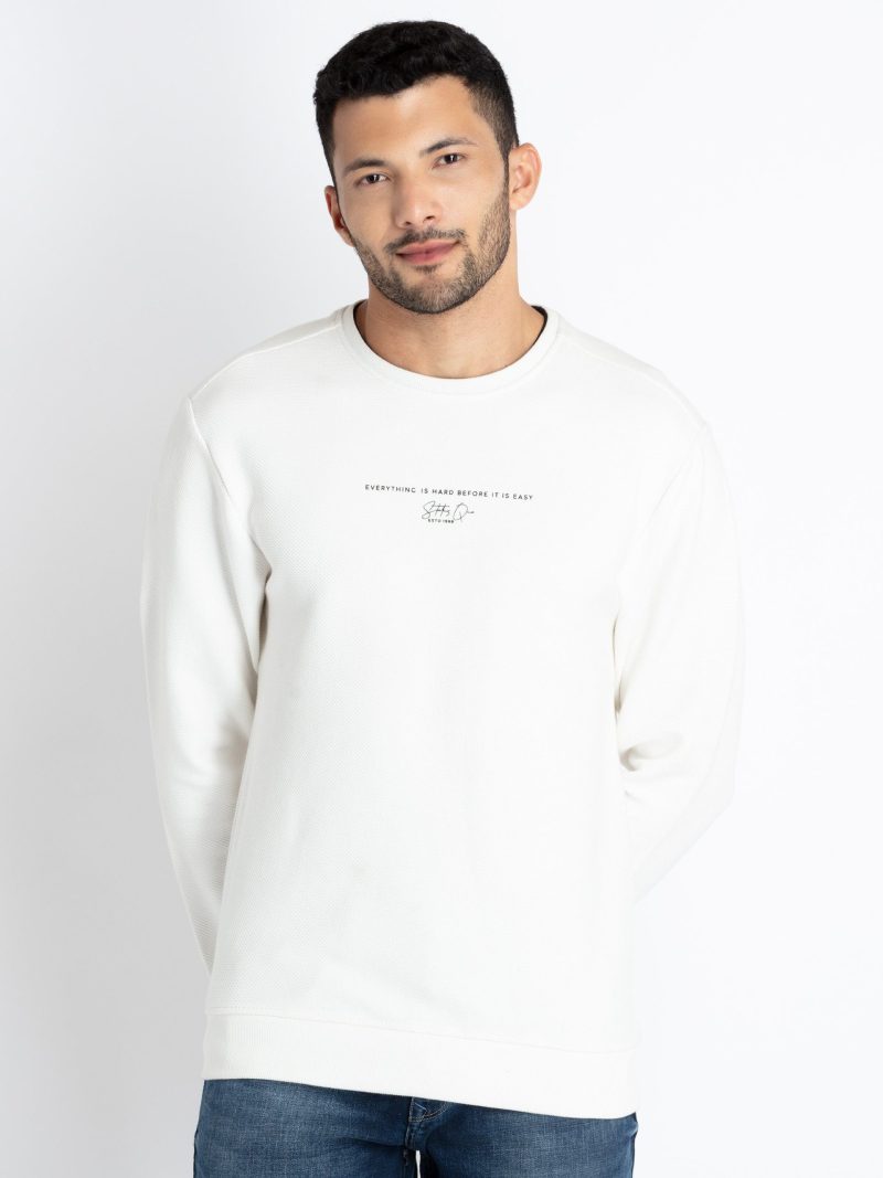 Mens Round Neck Lightweight Sweatshirt