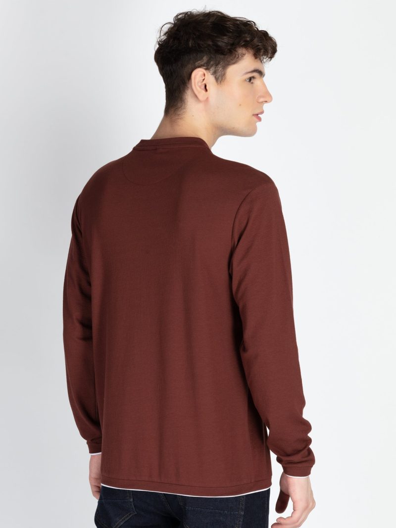 Mens Solid Round Neck Lightweight Sweatshirt