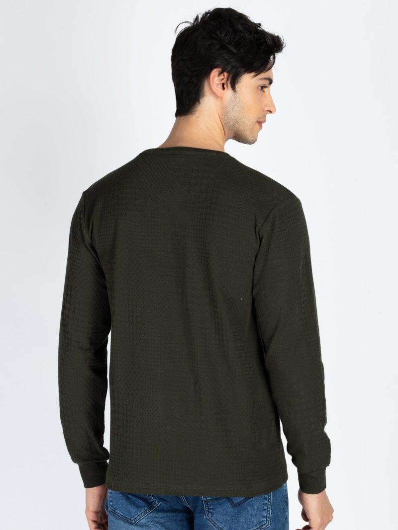 Mens Solid Lightweight Round Neck Sweatshirt