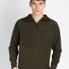 Mens Solid High Neck Lightweight Sweatshirt