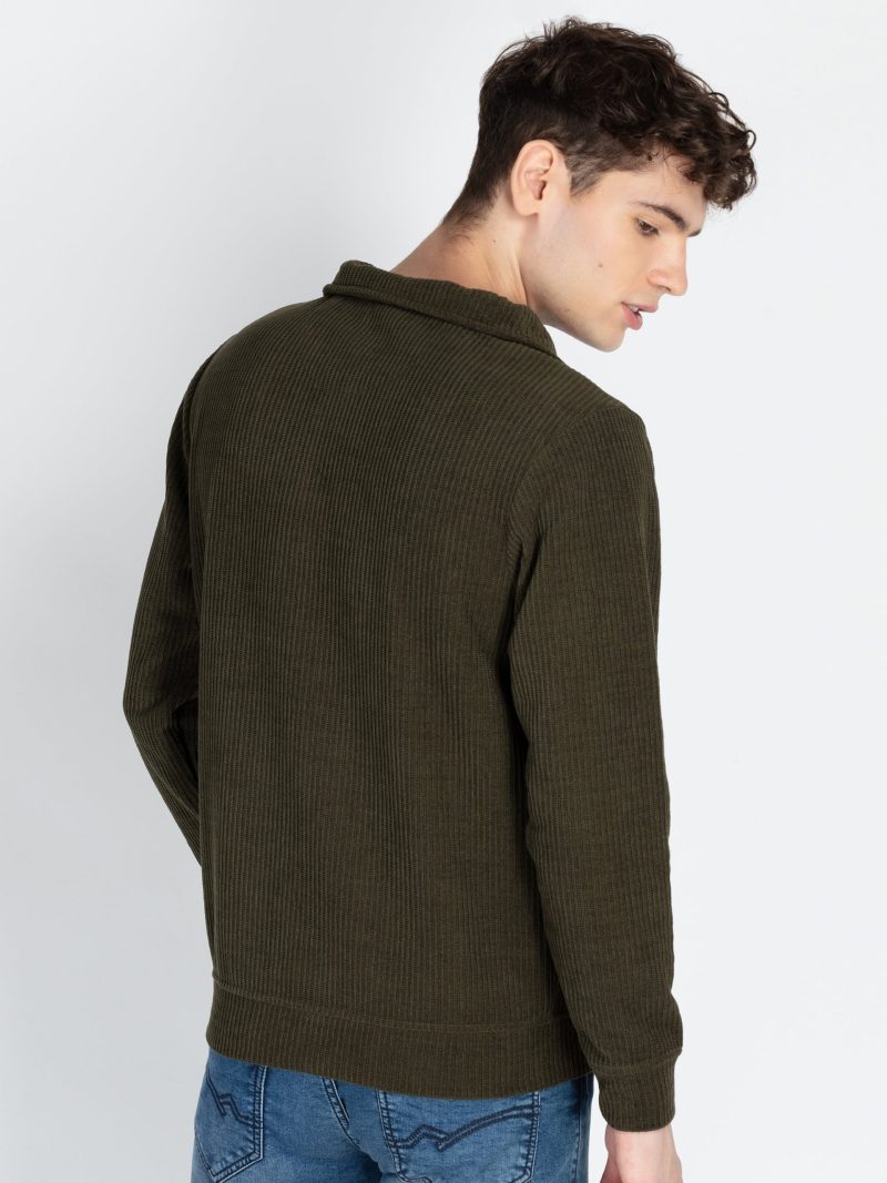 Mens Solid High Neck Lightweight Sweatshirt