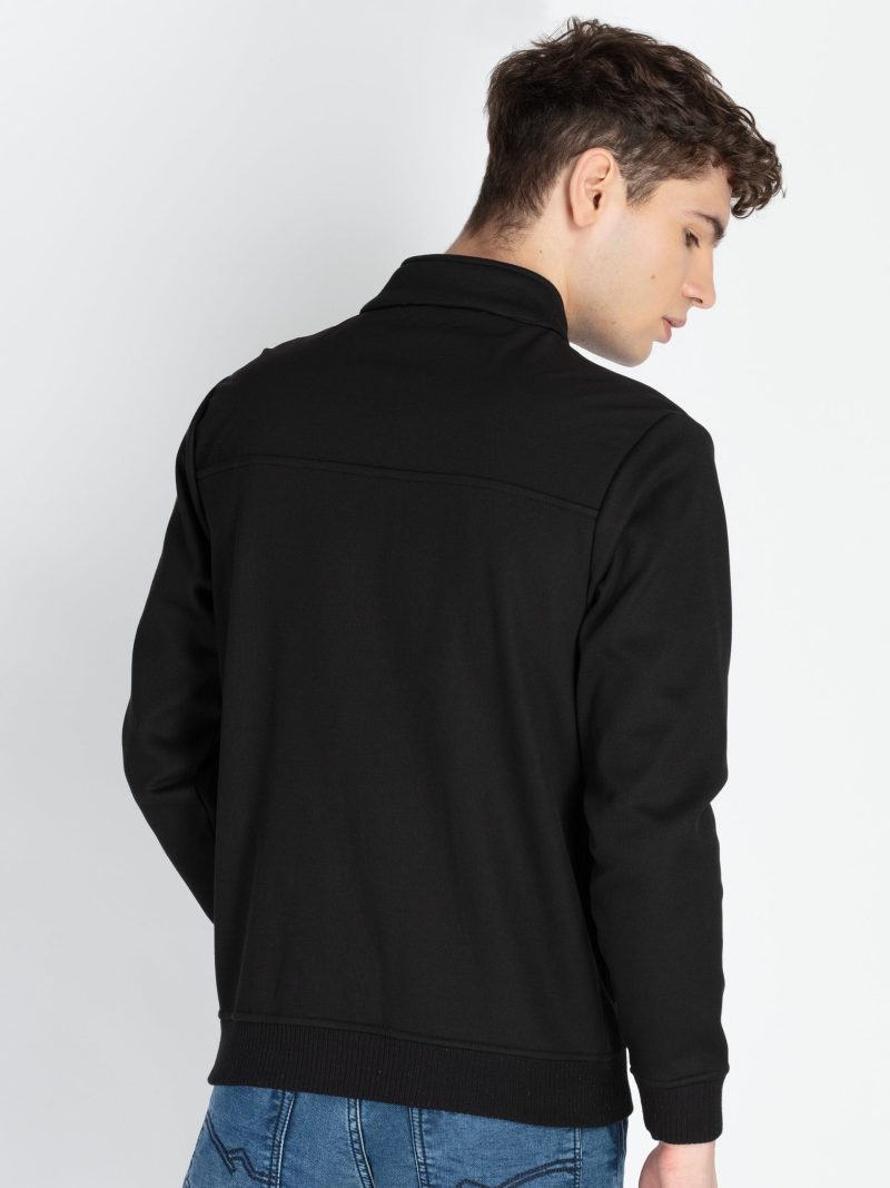 Mens Solid High Neck Lightweight Sweatshirt