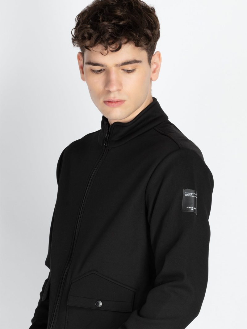 Mens Solid High Neck Lightweight Sweatshirt