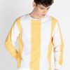 Status Quo Mens Striped Round Neck Lightweight Sweatshirt
