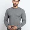 Mens Solid High Neck Sweater