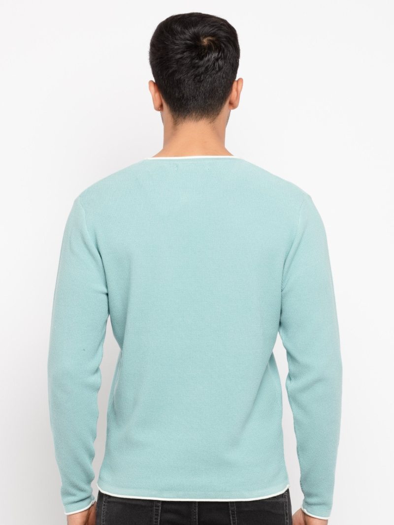 Mens Solid Round Neck Sweater