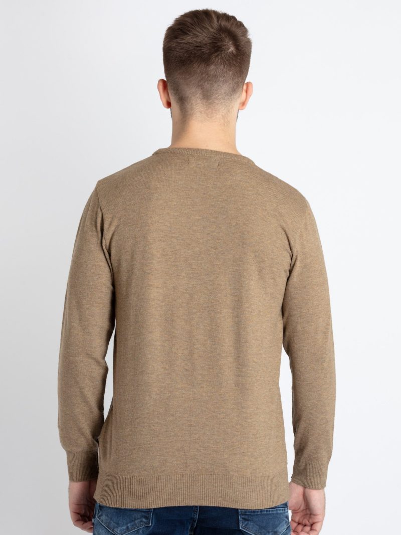 Mens Checkered Round Neck Sweater