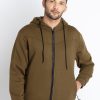 Mens Solid Hooded Sweatshirt