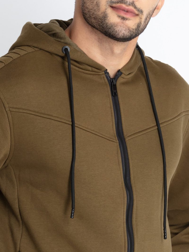 Mens Solid Hooded Sweatshirt