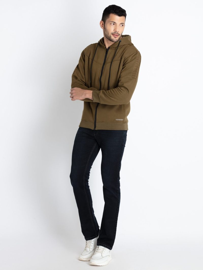 Mens Solid Hooded Sweatshirt