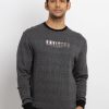 Mens Printed Round Neck Sweatshirt